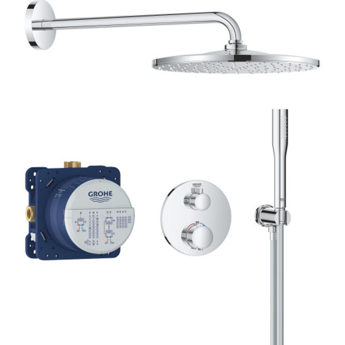 Grohe Precision Thermostat 310 brusesæt, vandbesparende, krom