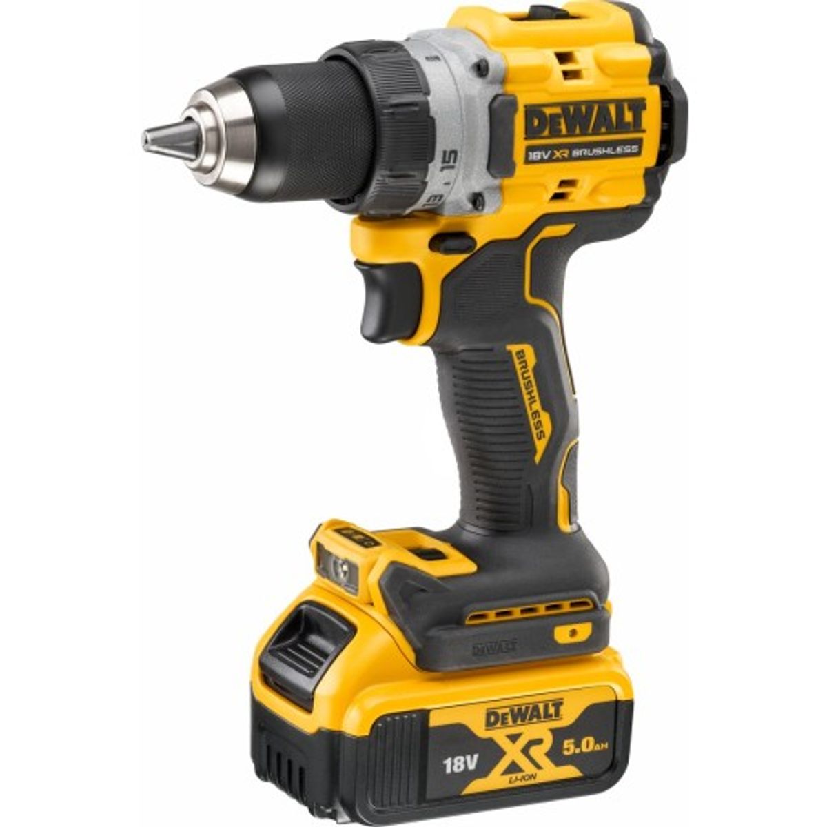 DEWALT 18V XR skruemaskine DCD800P2T, 2 x 18 V/5,0 Ah