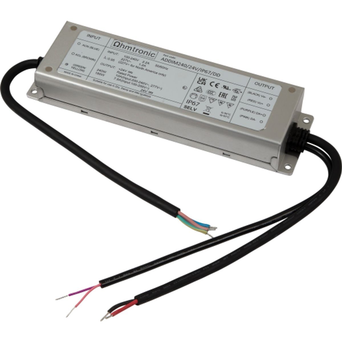 LED Driver 240W Dali 24Vdc IP67