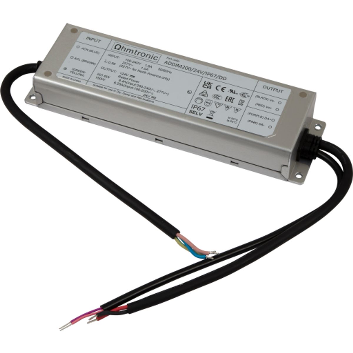 LED Driver 200W Dali 24Vdc IP67