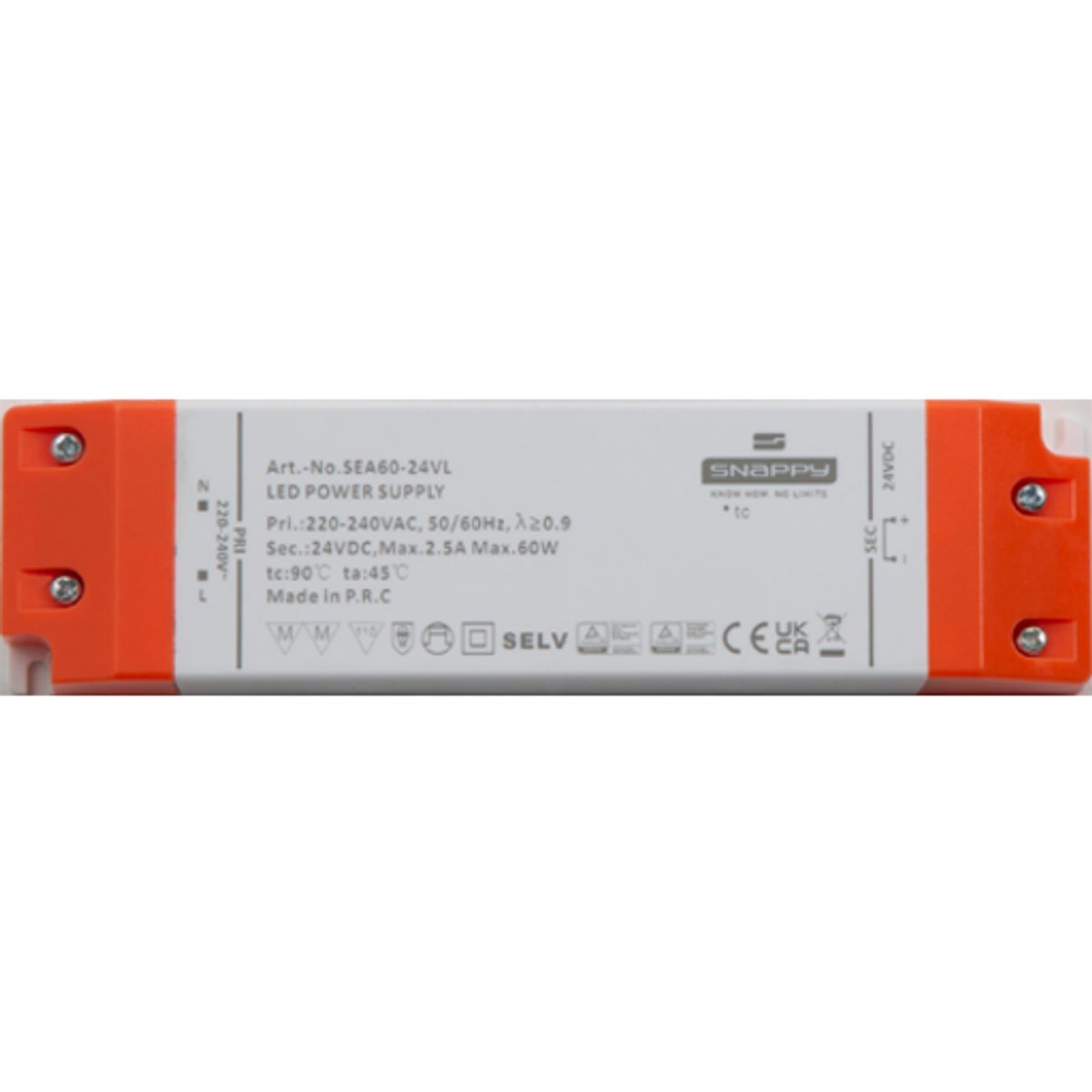 LED Driver 60W 24Vdc IP20