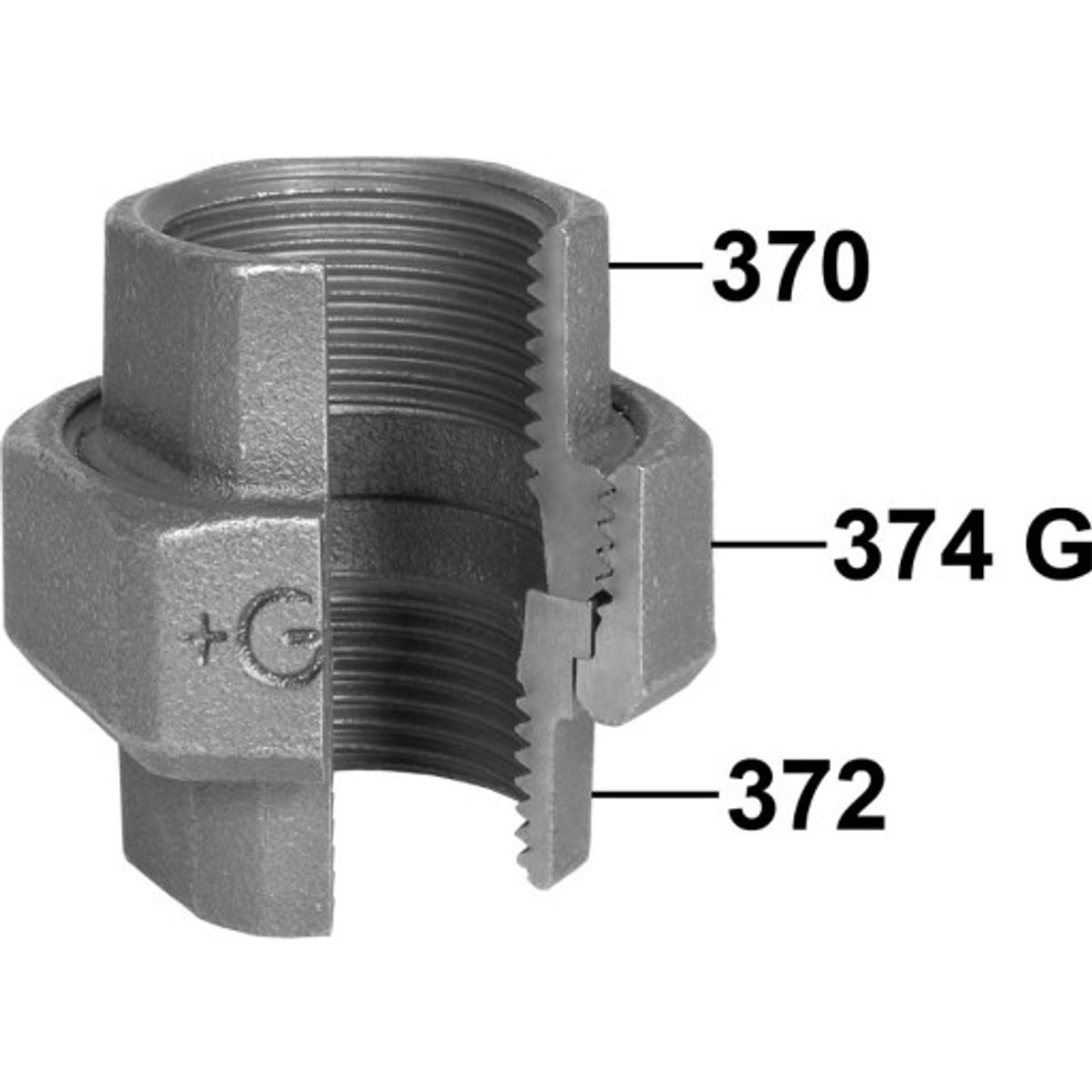 30 stk 1" Galv union mf/flad tætning