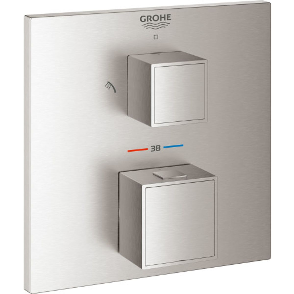 GROHE GROHTHERM CUBE termostatbatteri 158x158mm udv dele t/hoved