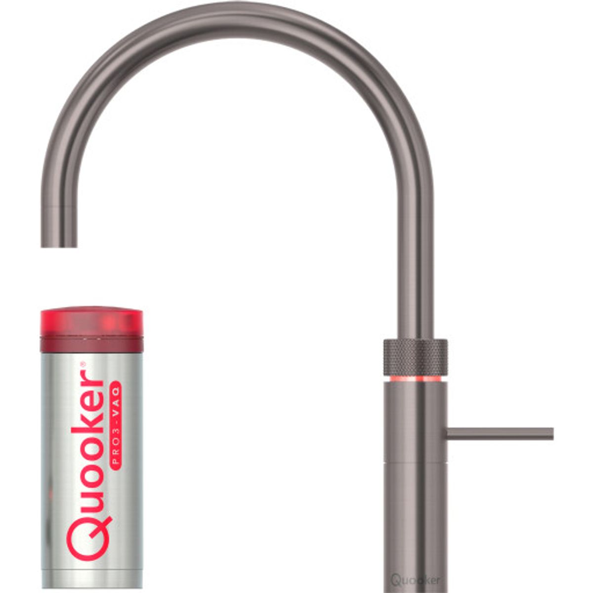 Quooker Fusion Round sæt, 3 liter, sort krom