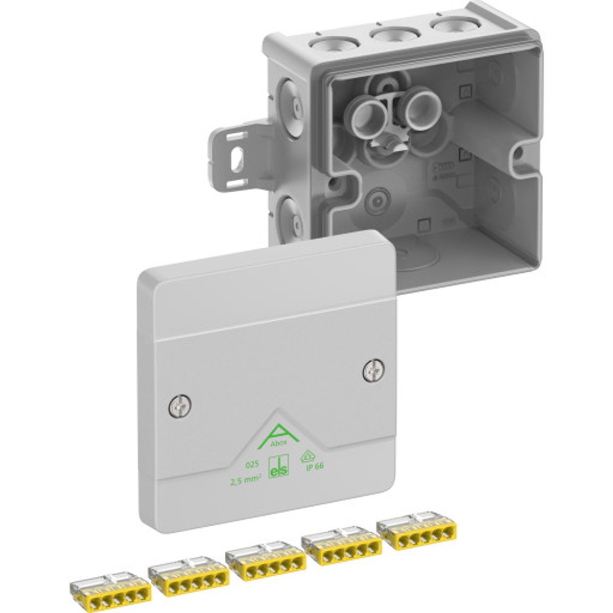 Forgreningsdåse Abox 025 AB-2,5mm² grå