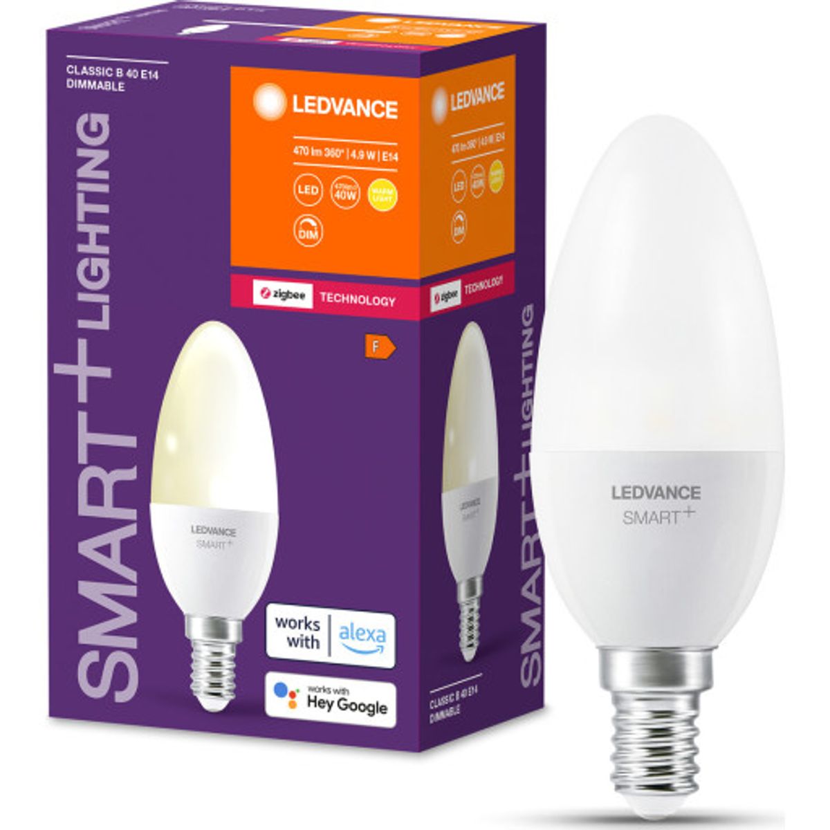 Ledvance Smart+ Zigbee E14 kertepære, 2700K, 4,9W