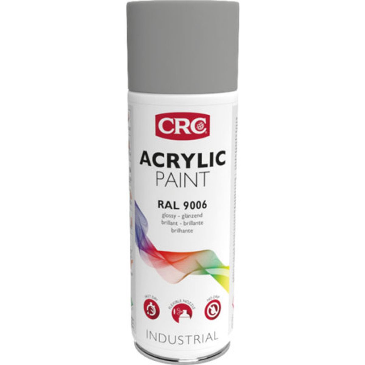 6 stk AKRYL SPRAYMALING, WHITE ALUMINIUM RAL 9006, AEROSOL 400 ML