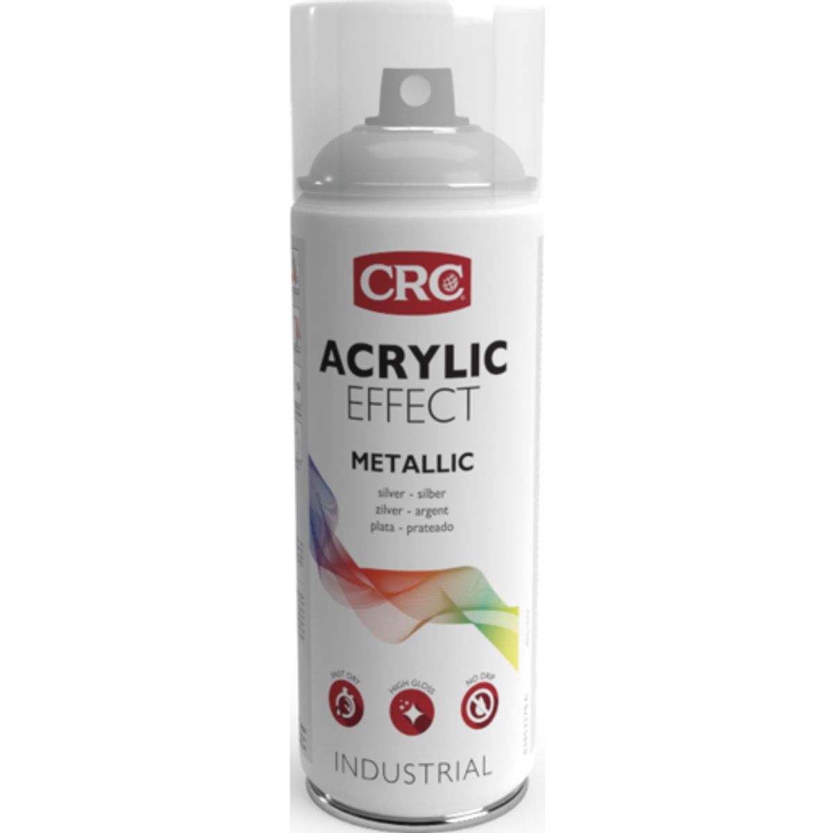 6 stk AKRYL SPRAYMALING, METAL SILVER EFFECT SPRAY, AEROSOL 400 ML