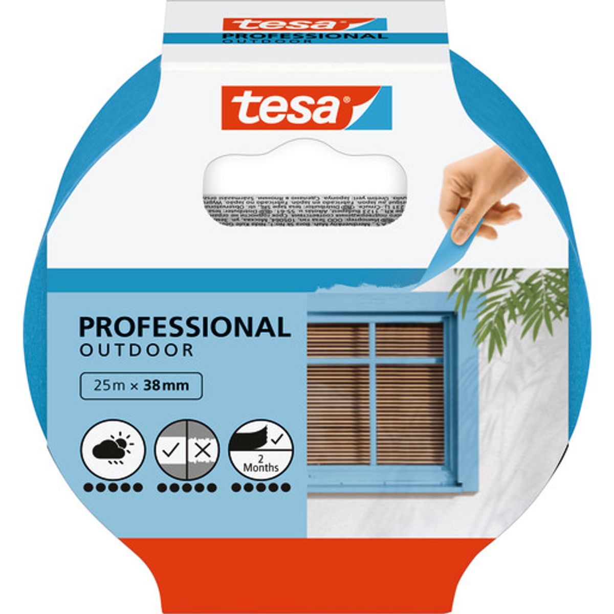 Tesa Professional afdækningstape, 38 mm, udendørs, 25 meter