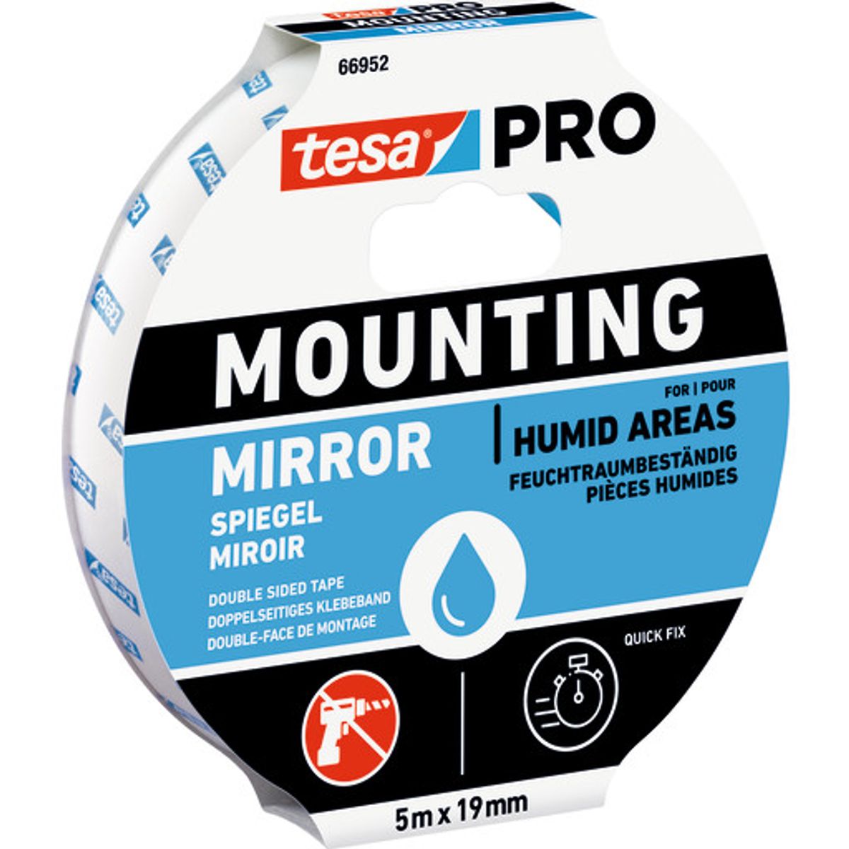 tesa monteringstape 66952 PRO spejl 19 mm x 5 m