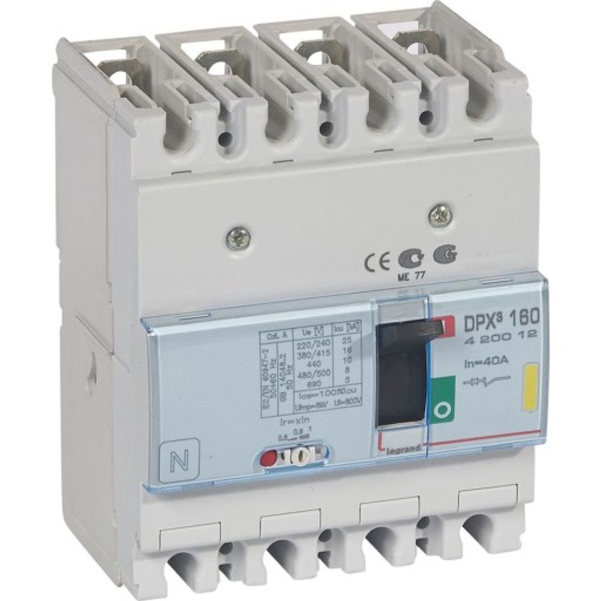 DPX3 160 Maksimalafbryder Termo 4P 40A 16kA