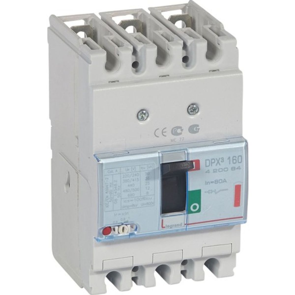 DPX3 160 Maksimalafbryder Termo 3P 80A 36kA