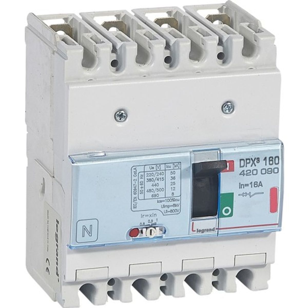 DPX3 160 Maksimalafbryder Termo 4P 16A 36kA