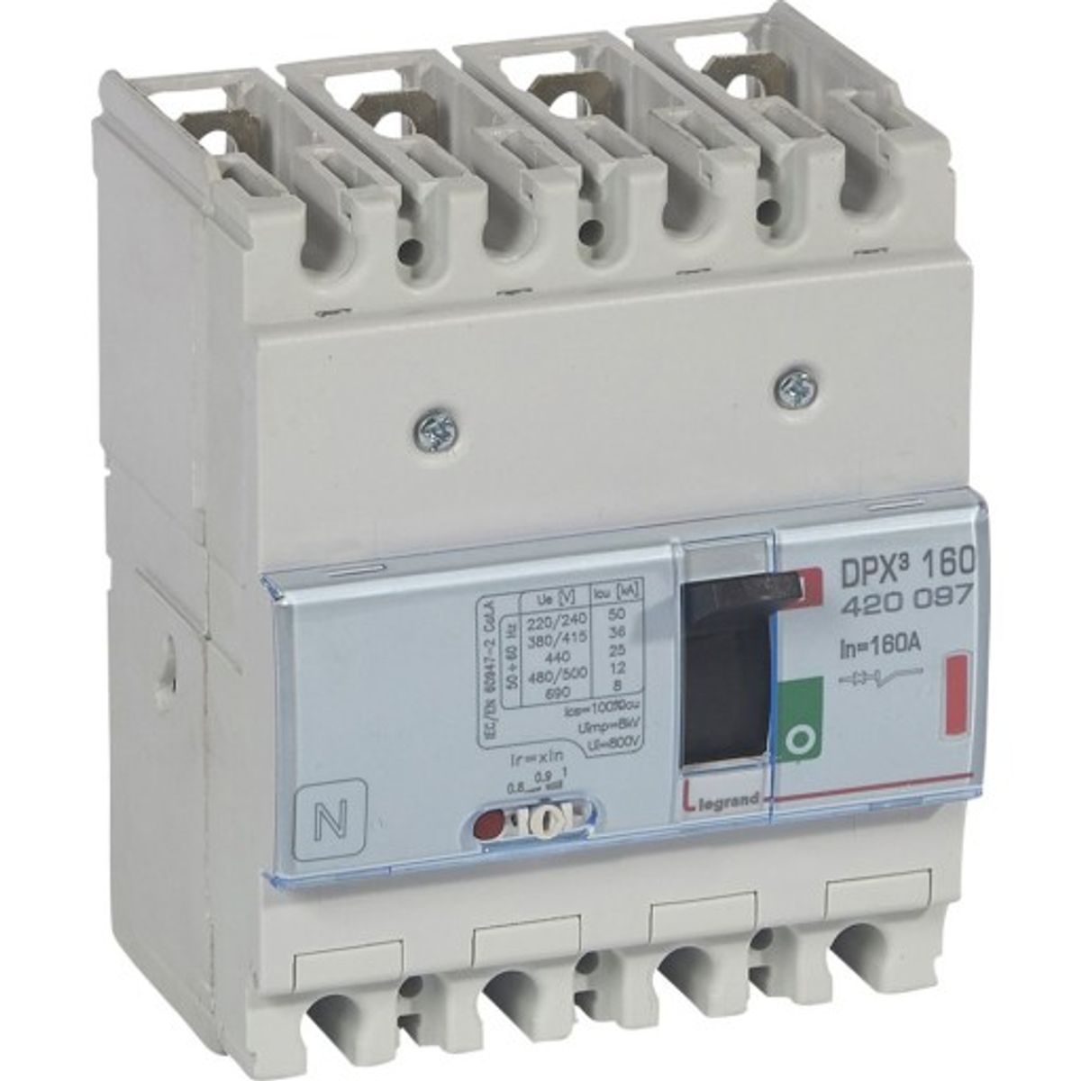 DPX3 160 Maksimalafbryder Termo 4P 160A 36kA