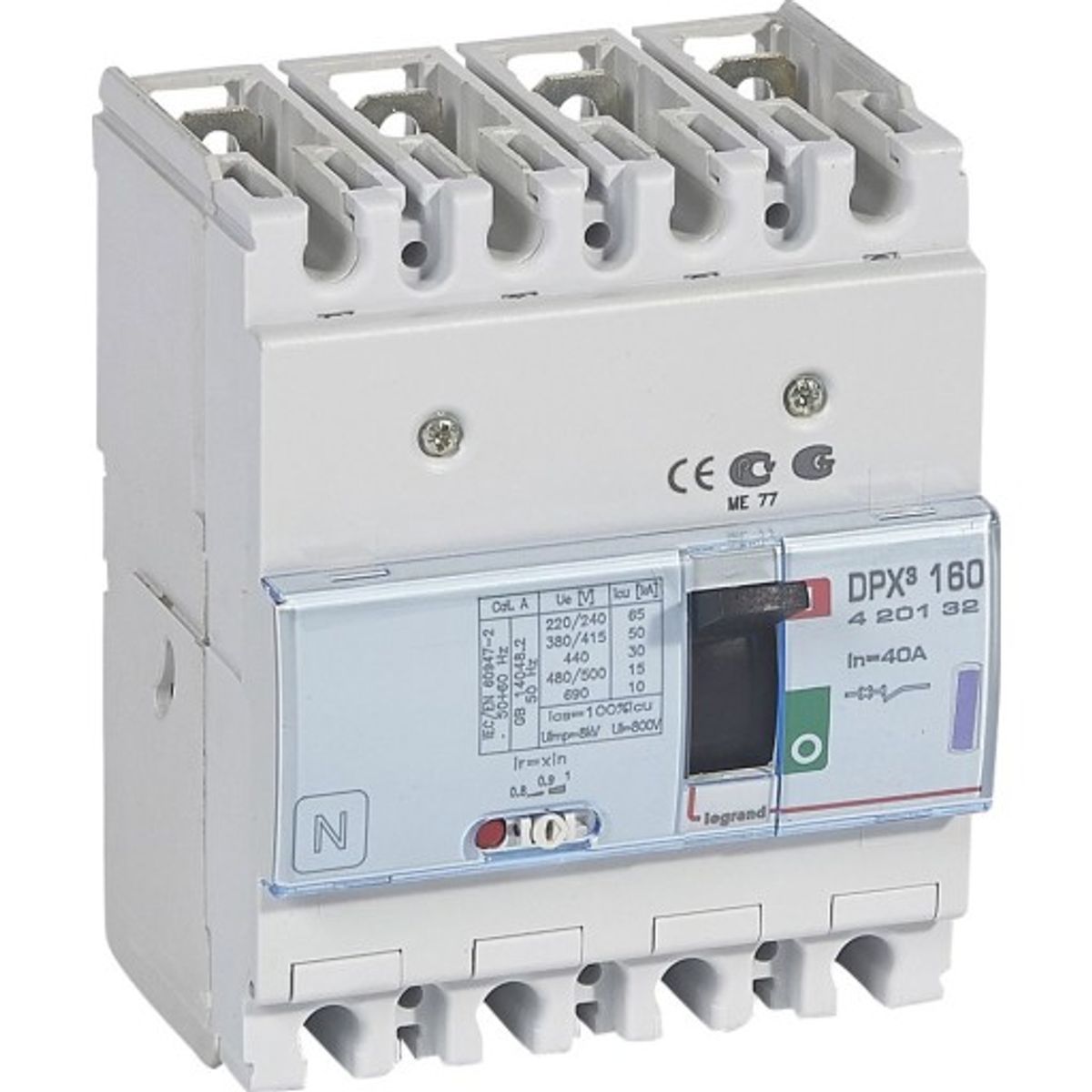 DPX3 160 Maksimalafbryder Termo 4P 40A