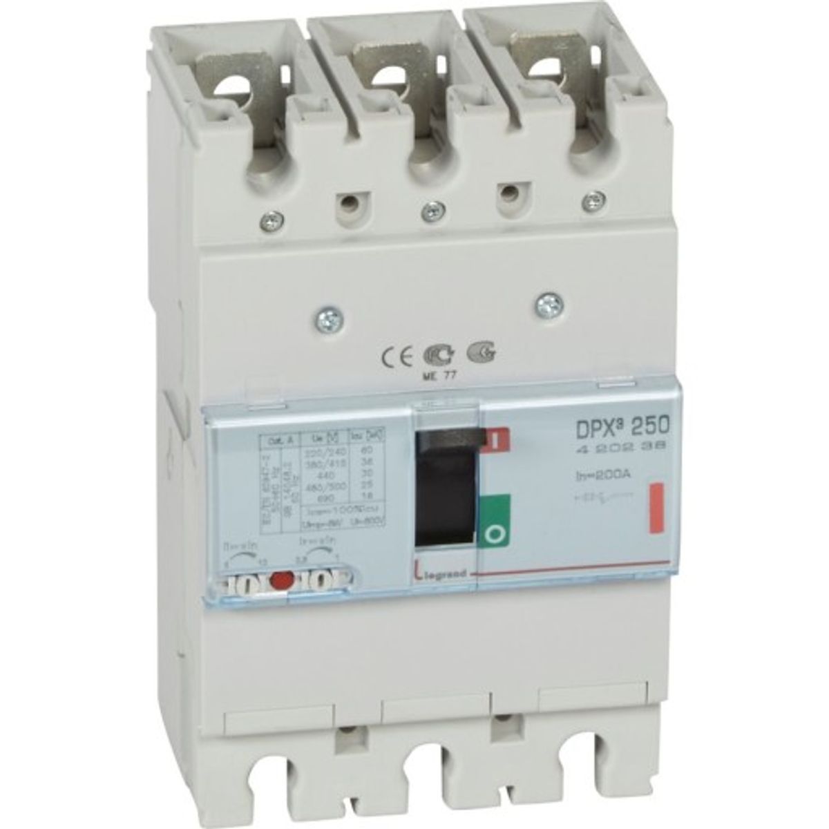 DPX3 250 Maksimalafbryder Termo 3P 200A 36kA