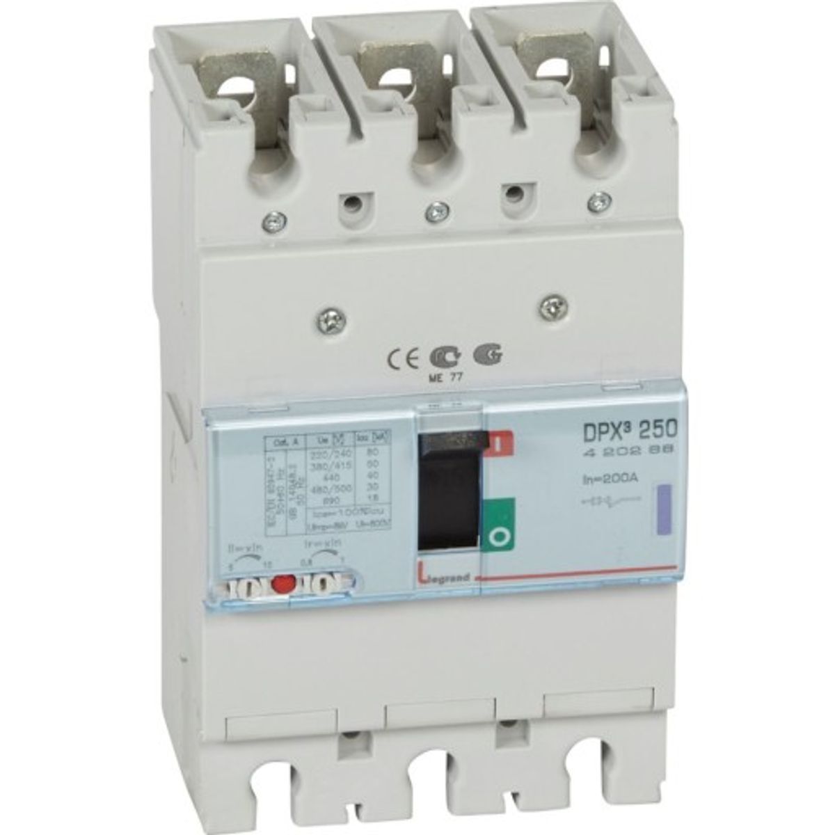 DPX3 250 Maksimalafbryder Termo 3P 200A 50kA