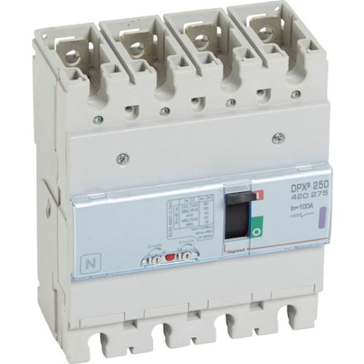 DPX3 250 Maksimalafbryder Termo 4P 100A 50kA