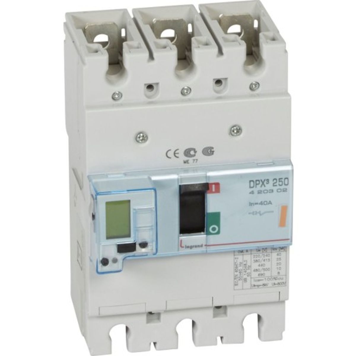 DPX3 250 Maksimalafbryder Elektronisk 3P 40A 25kA