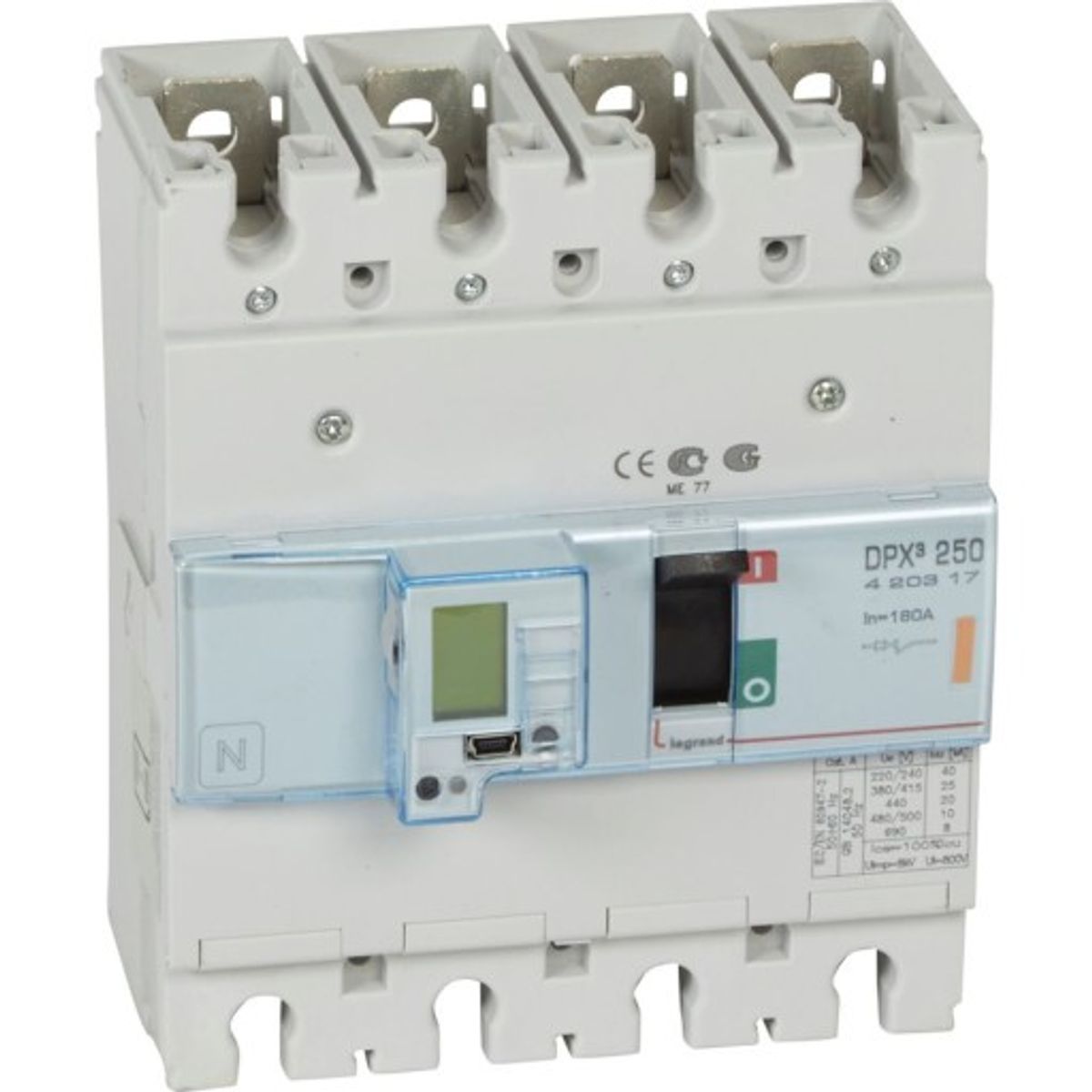 DPX3 250 Maksimalafbryder Elektronisk 4P 160A 25kA