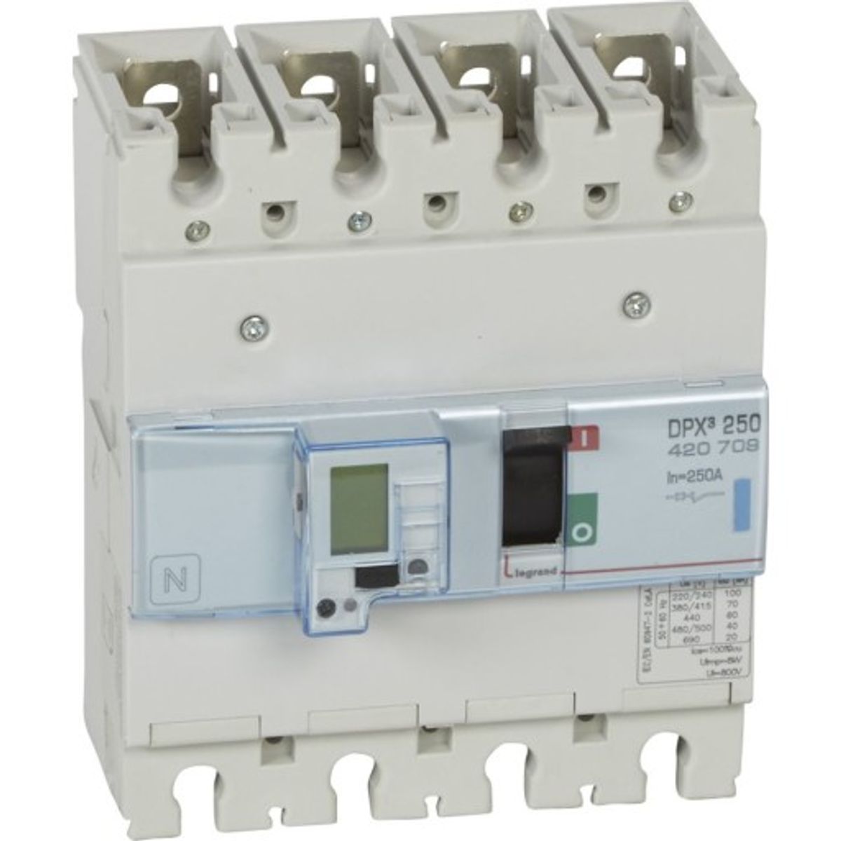 DPX3 250 Maksimalafbryder Elektronisk +SG 4P 250A 70kA