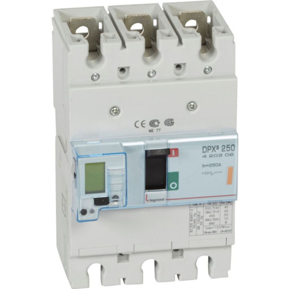 DPX3 250 Maksimalafbryder Elektronisk +SG 3P 250A 25kA