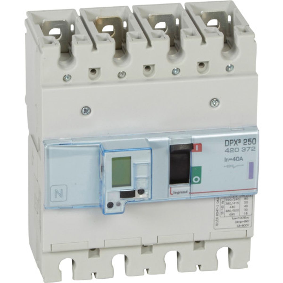 DPX3 250 Maksimalafbryder Elektronisk 4P 40A 50kA