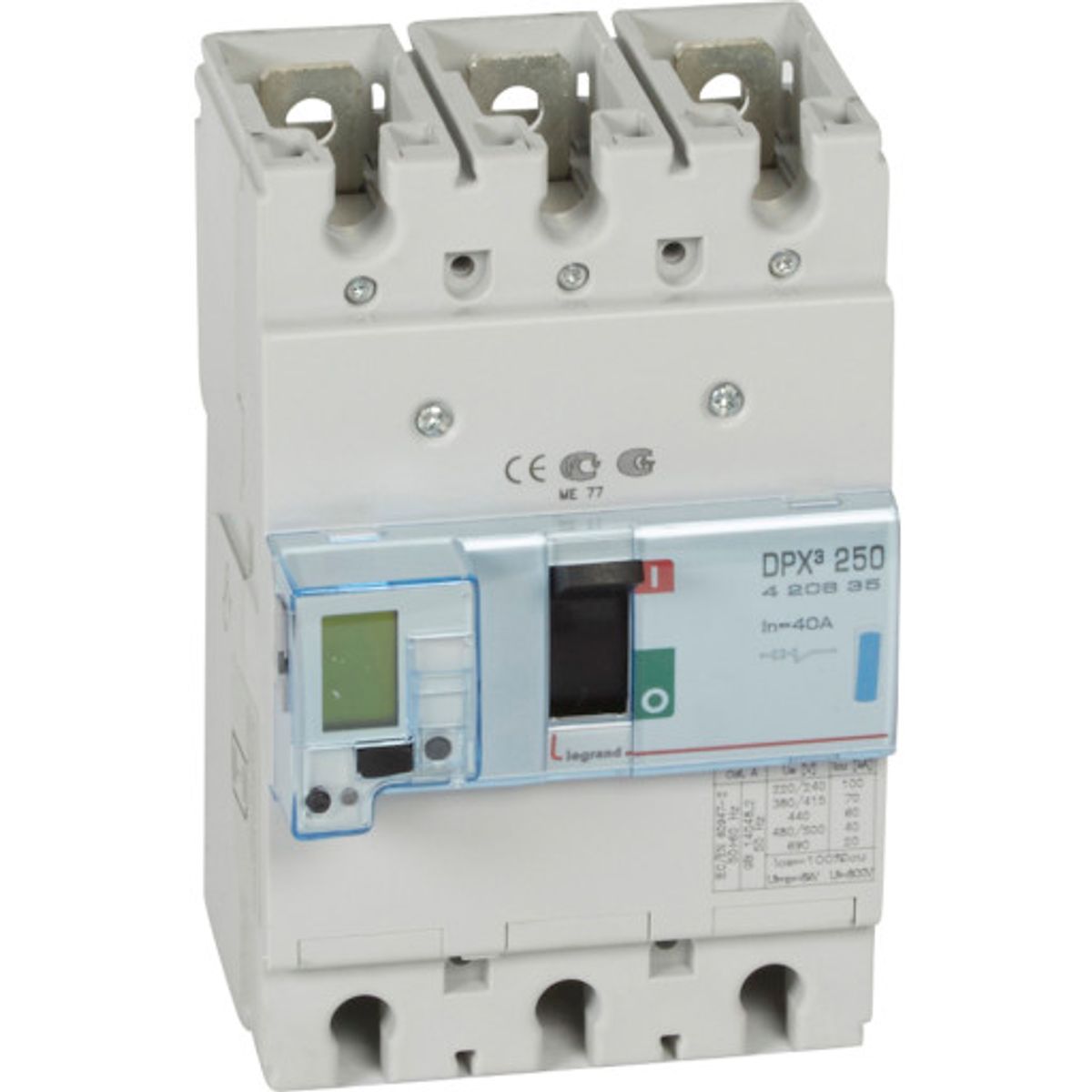 DPX3 250 Maksimalafbryder Elektronisk 3P 40A 70kA