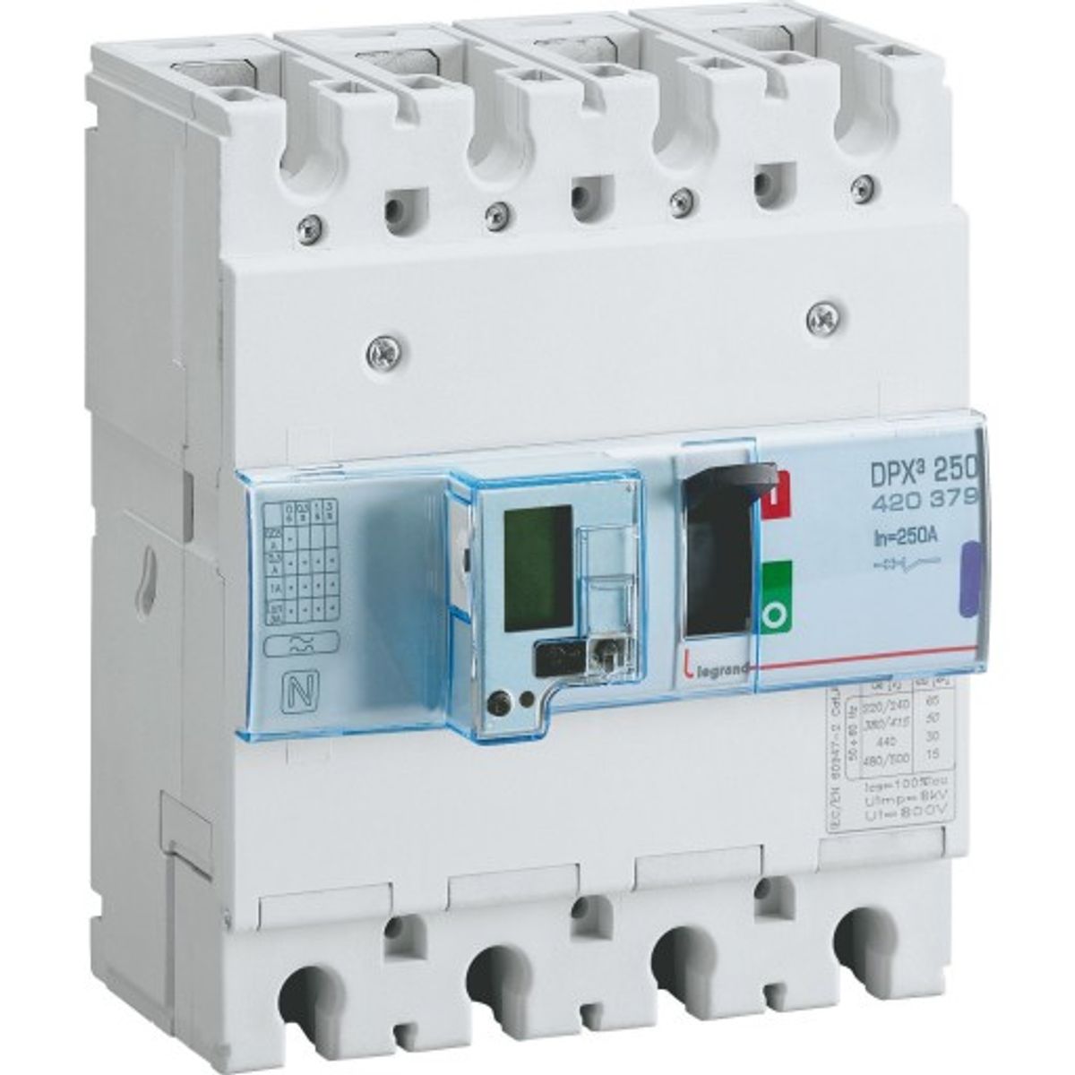 DPX3 250 Maksimalafbryder Elektronisk 4P 250A 50kA