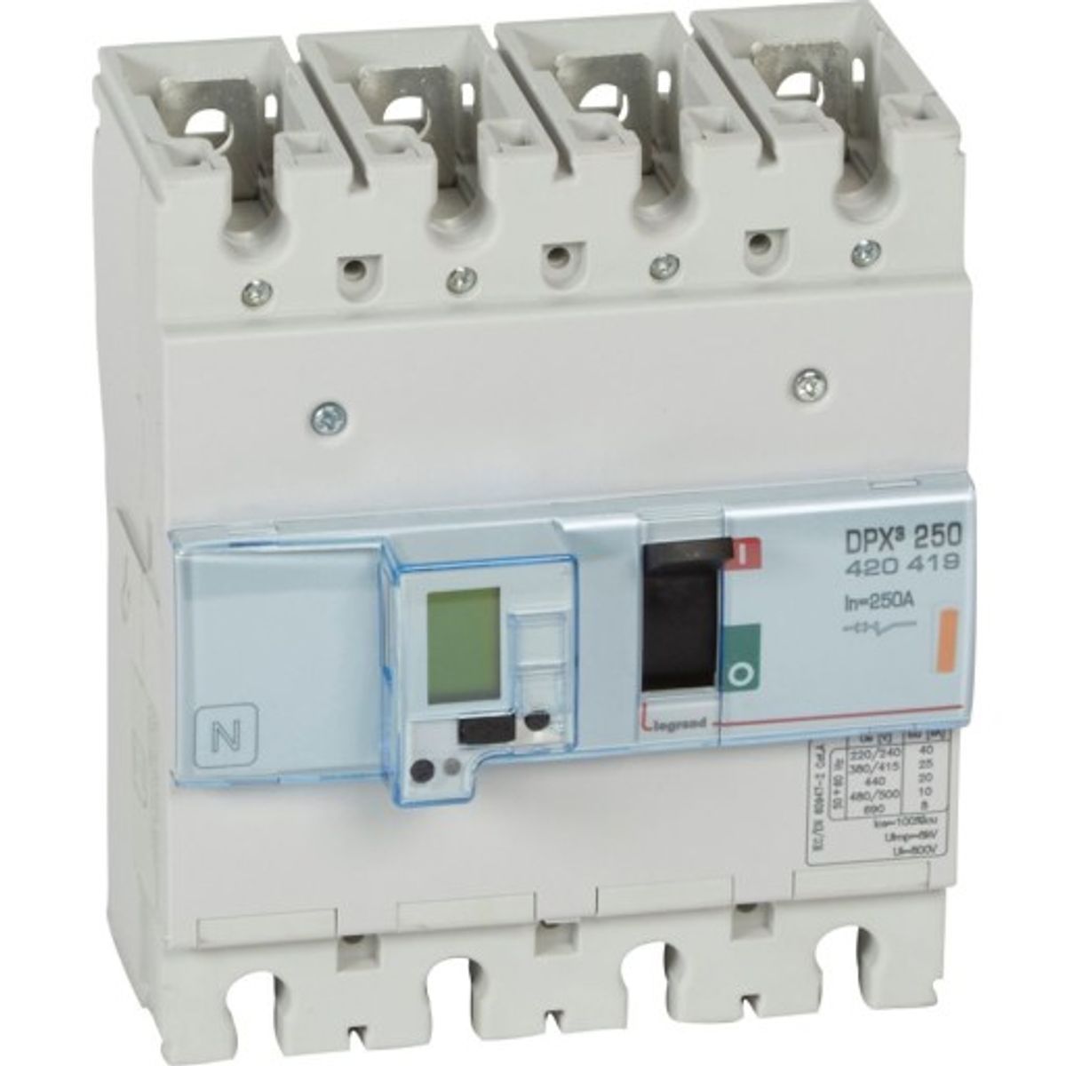 DPX3 250 Maksimalafbryder Elektronisk 4P 250A 25kA