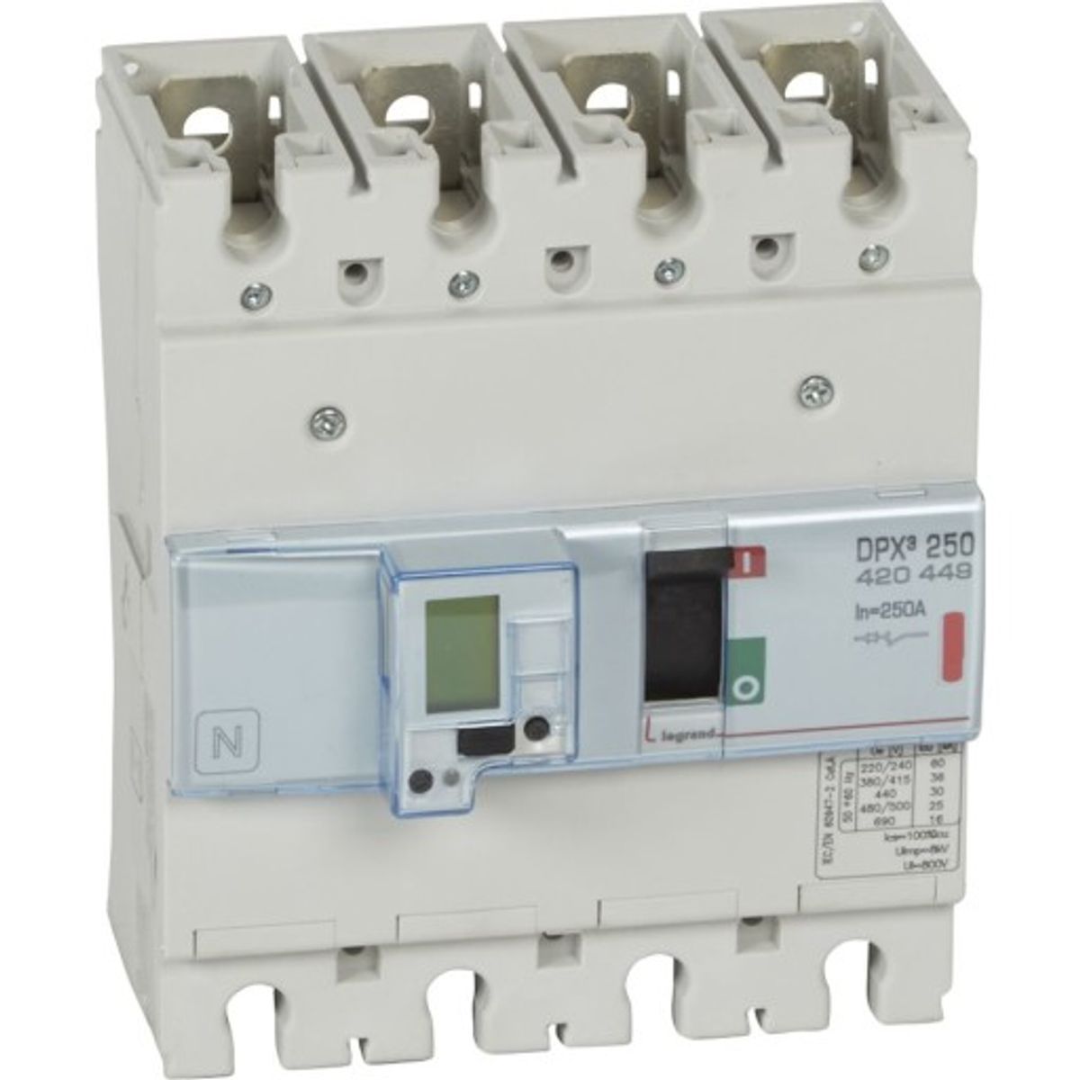 DPX3 250 Maksimalafbryder Elektronisk 4P 250A 36kA