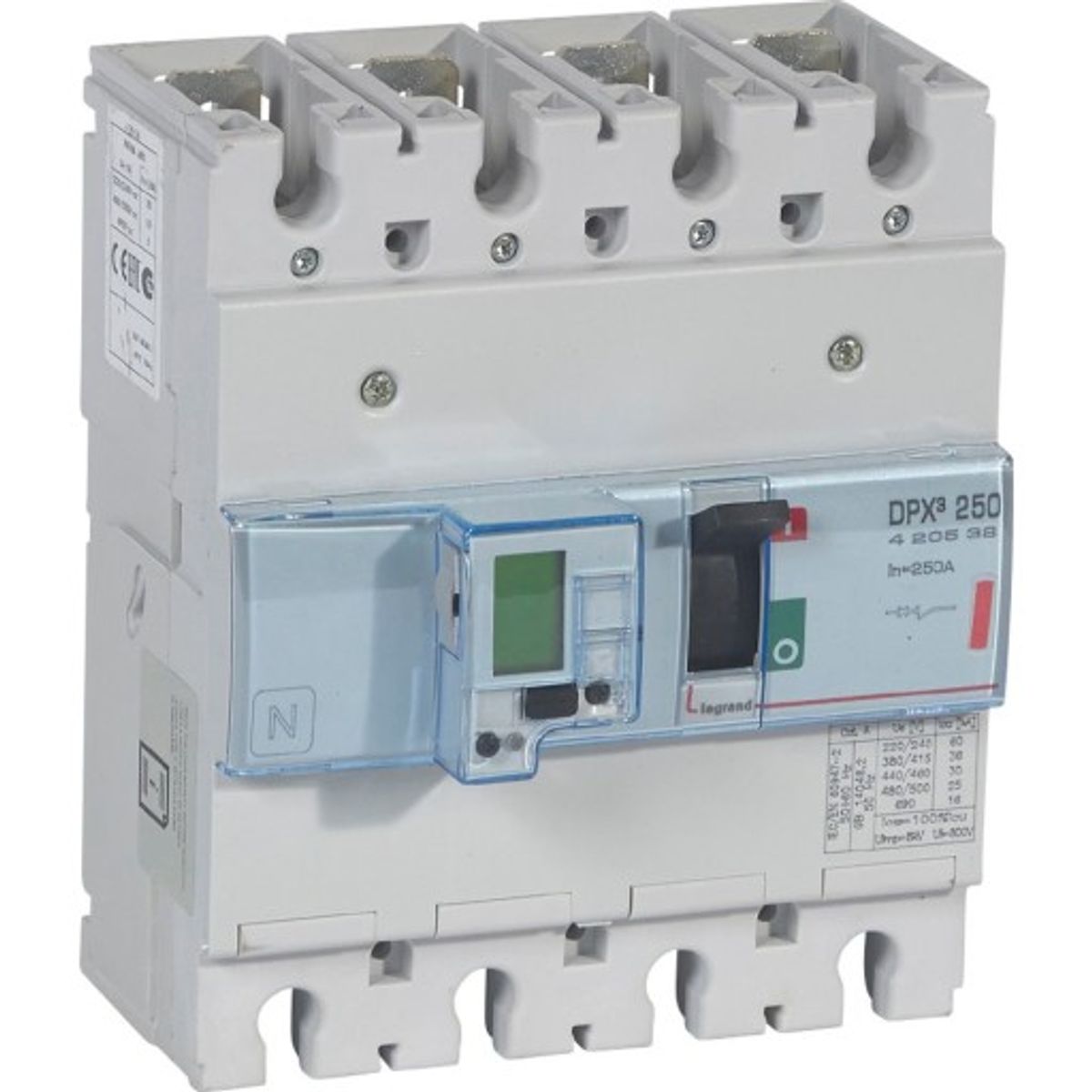 DPX3 250 Maksimalafbryder Elektronisk +SG 4P 250A 36kA