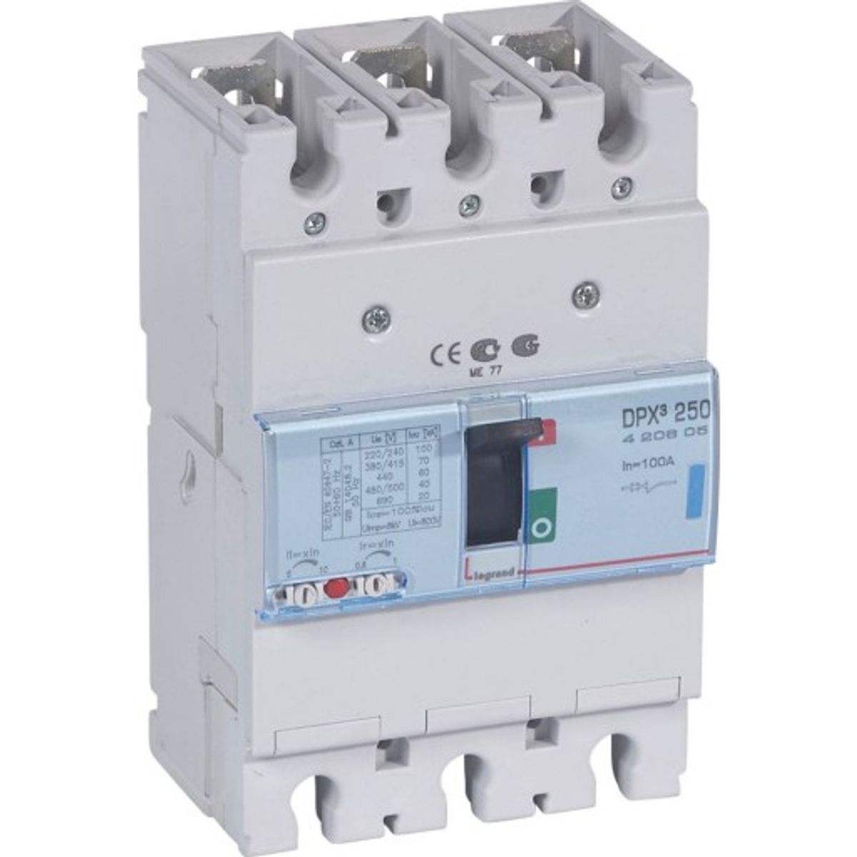 DPX3 250 Maksimalafbryder Termo 3P 100A 70kA