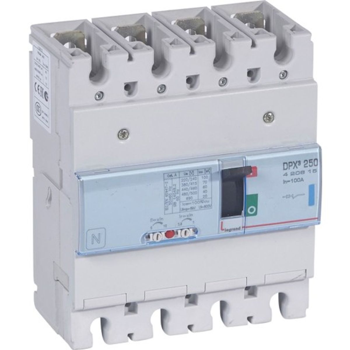 DPX3 250 Maksimalafbryder Termo 4P 100A 70kA