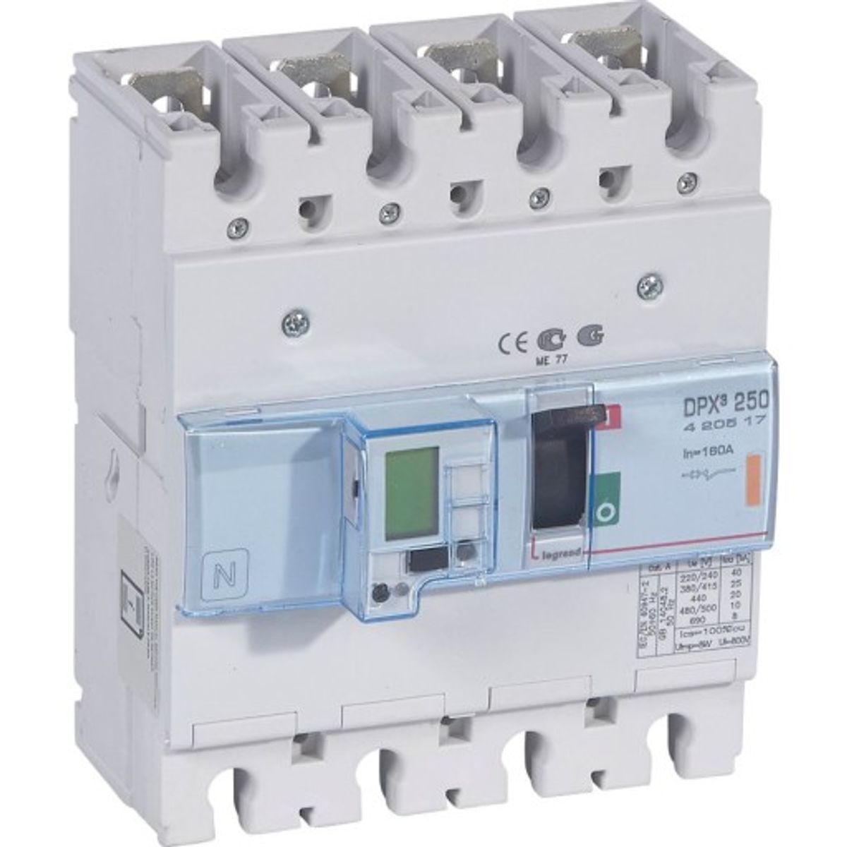 DPX³ 250 Maksimalafb Elektronisk 4Pol 160A 25KA