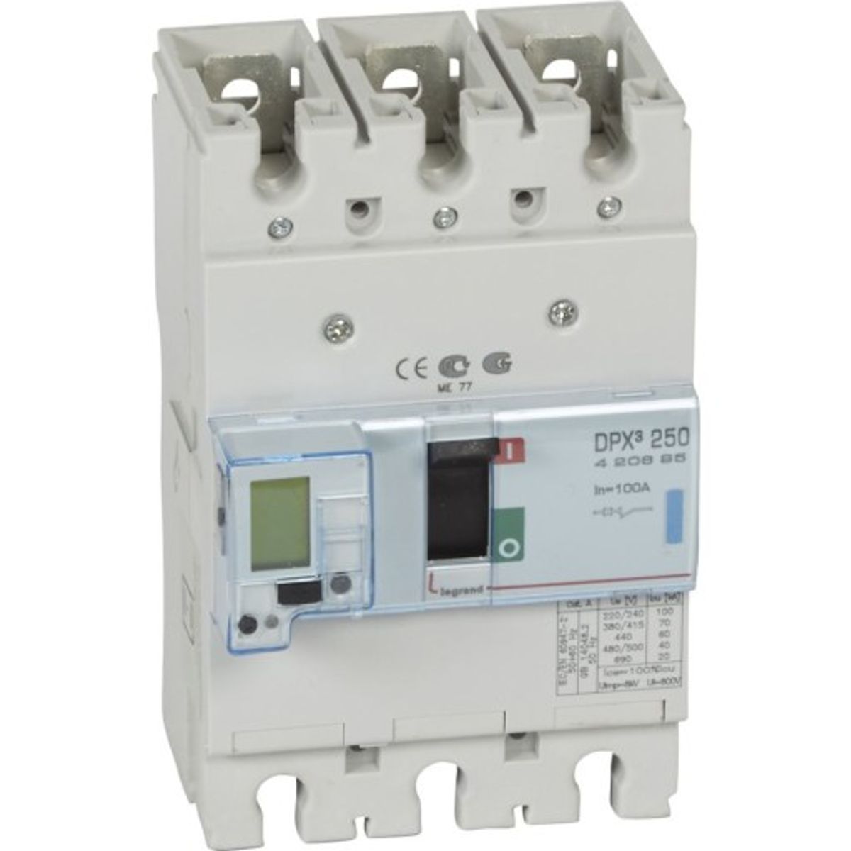 DPX³ 250 Maksimalafb Elektronisk 3Pol 100A 70KA