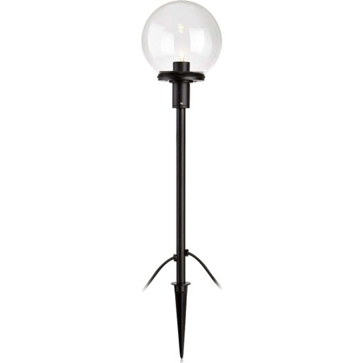 GARDEN 24 Bedlampe Kugle 60cm sort/klar