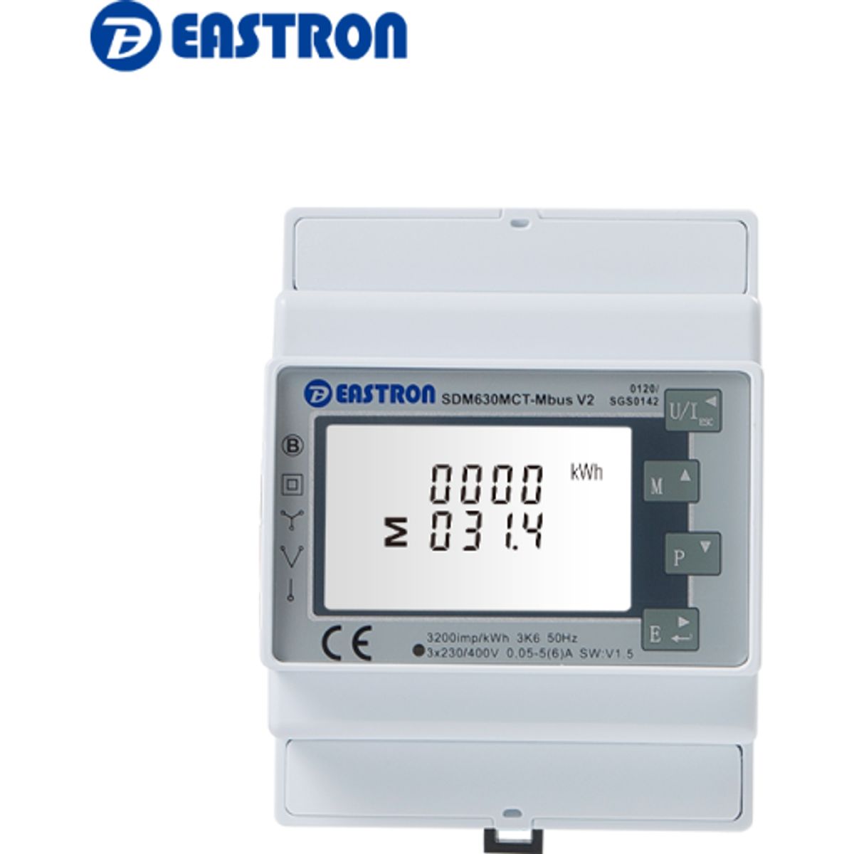 KWH måler 3 faset, til Rogowskispole, SDM630MCT-RC