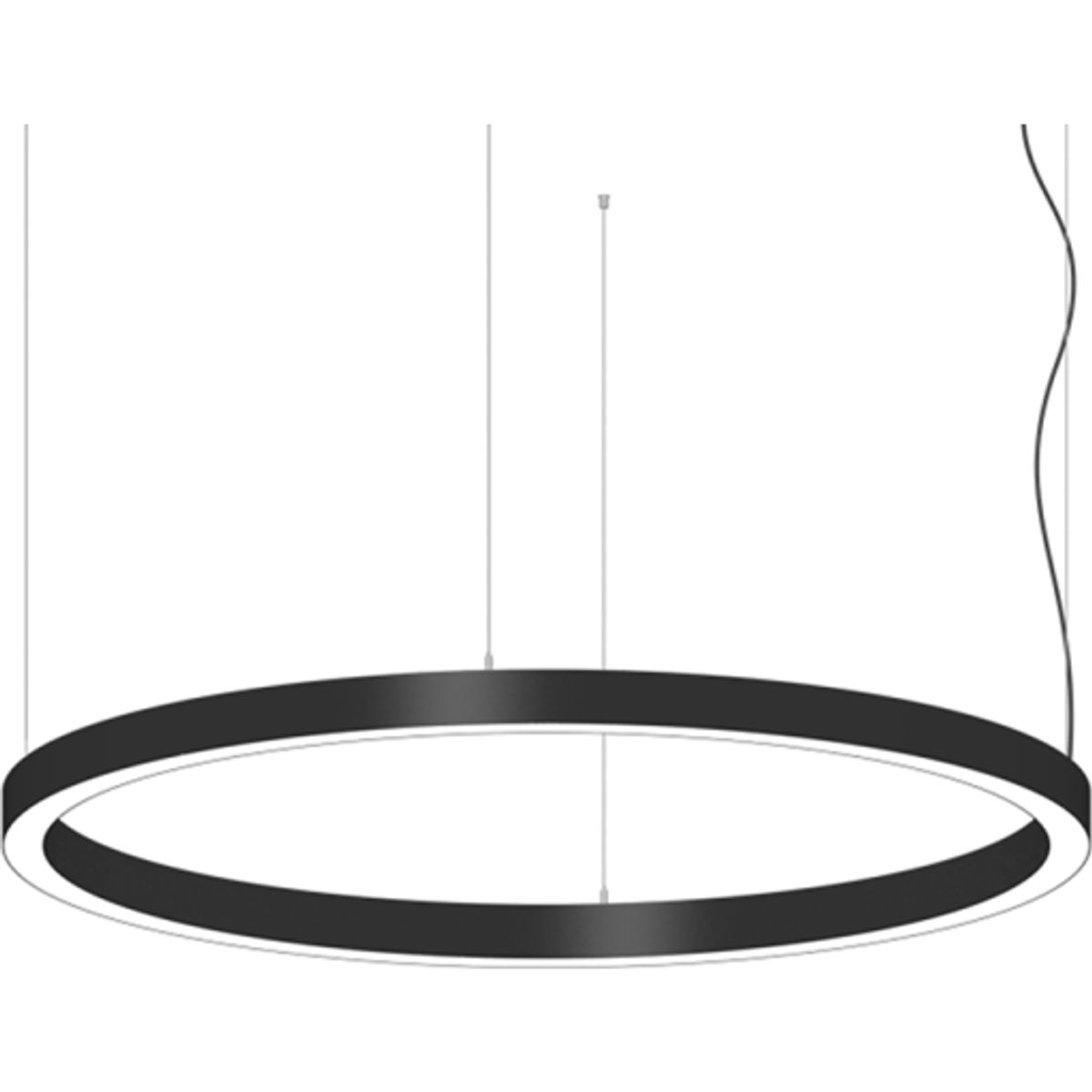 greenID CIRCLE SLIM LED lampe Ø783 sort 35W 4000K