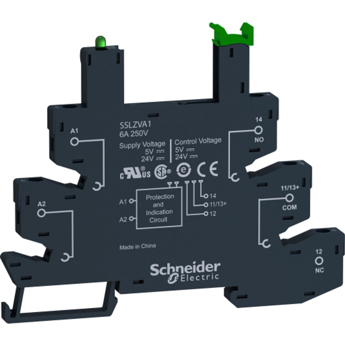 SSR Slim Sokkel fjeder 5-24V DC, SSLZRA1