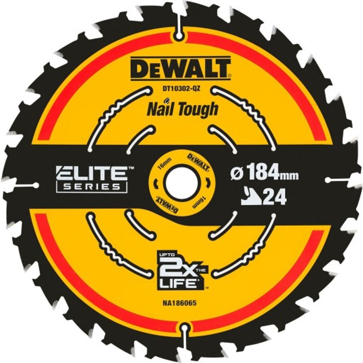 DEWALT CARBIDE ELITE rundsavklinge, Ø184/16 mm, 24 td.