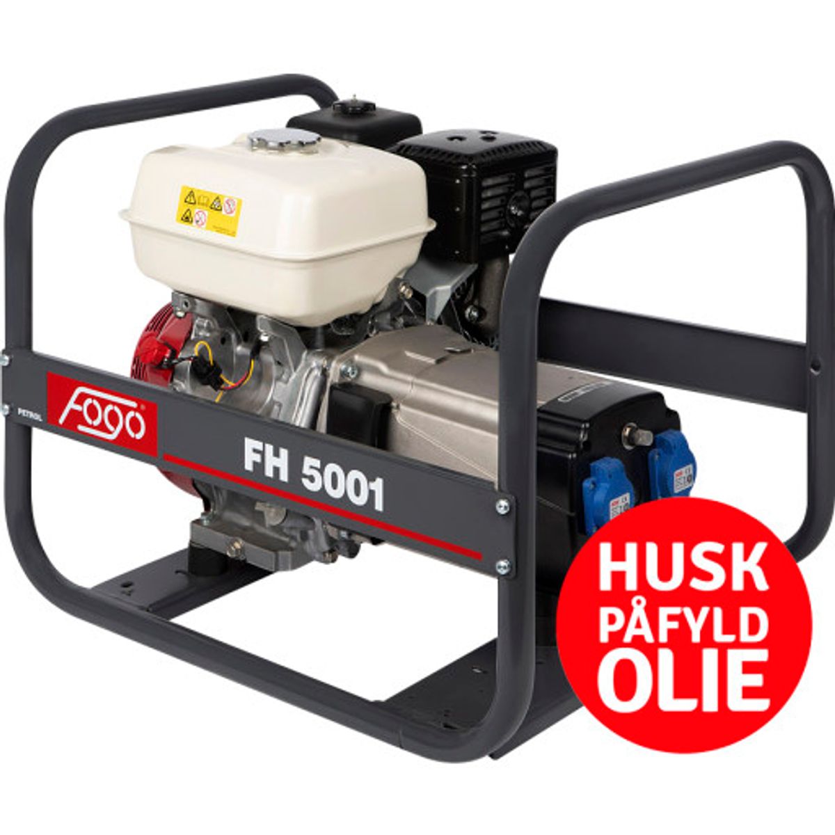 Fogo FH5001 generator 230V, 4,2 kW, Honda benzinmotor