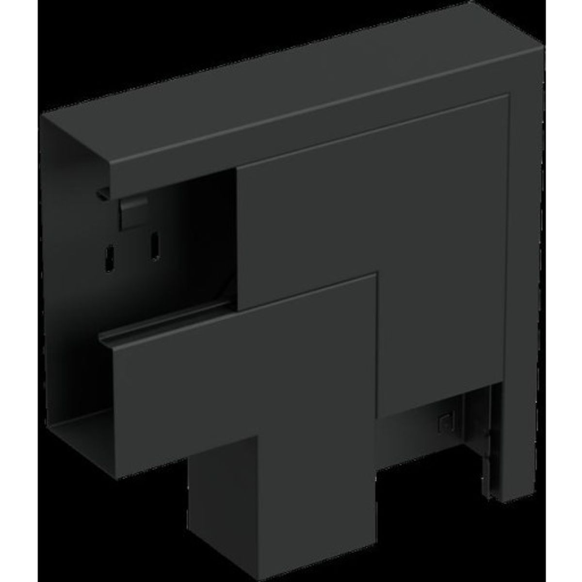 Fladvinkel WGX-S LSN 170Ax65 sort RAL9017/30