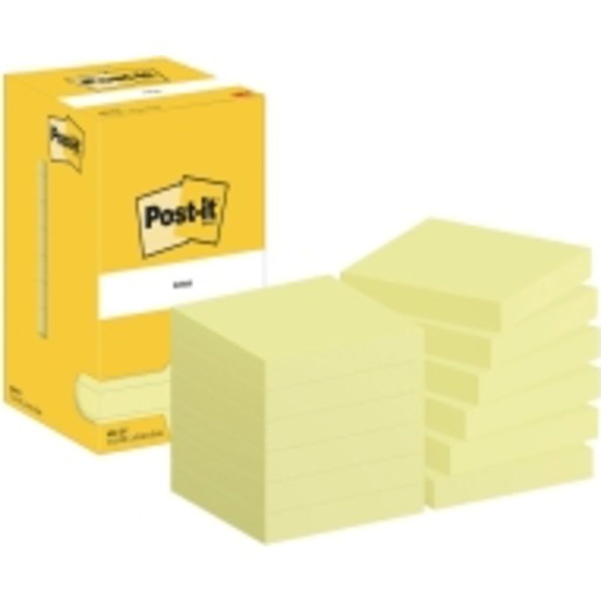 12 stk Post-it Notes, gul, 76 x 76 mm, 12 stk.