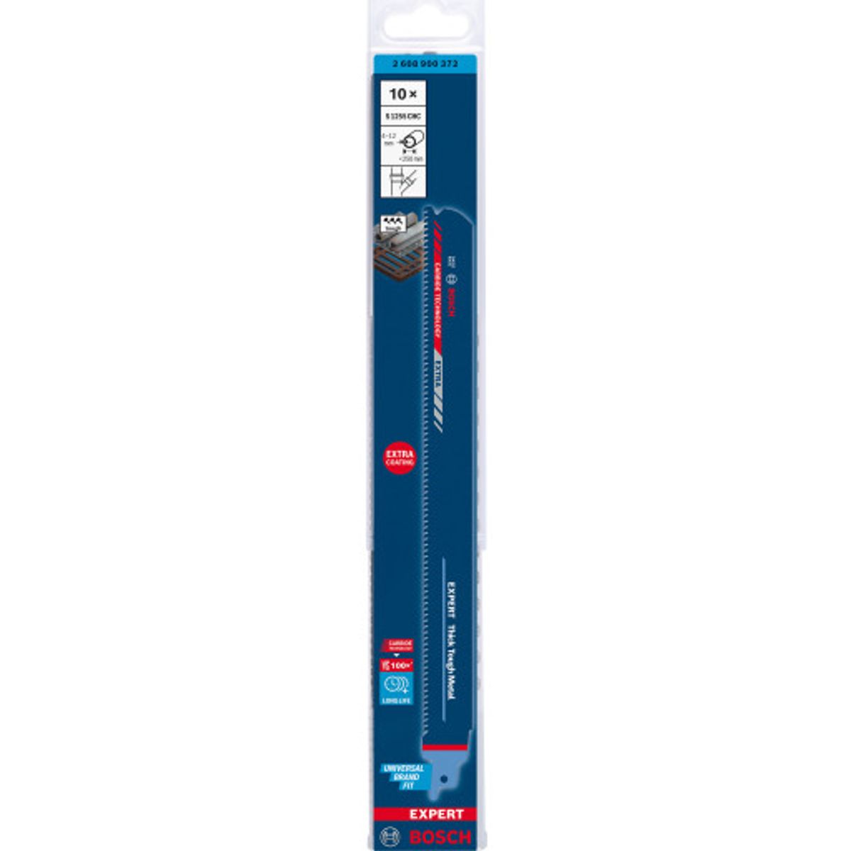 Bosch bajonetsavklinge S1255CHC, 8 tpi, 300 mm, metal, 10 stk.