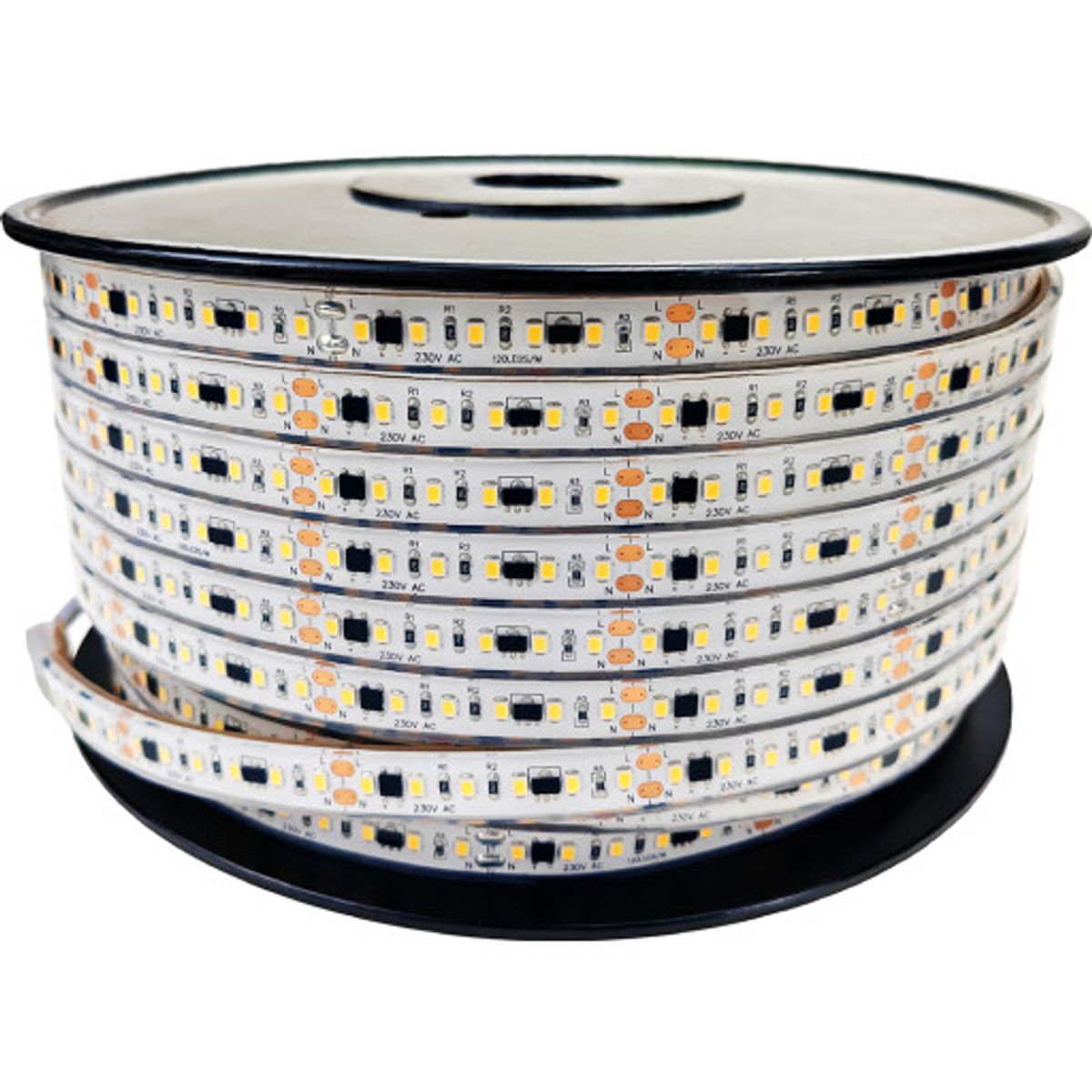 LED Strip 230V 50m 5W 2700K RA90 450 lumen IP66 5cm klip dæmpbar