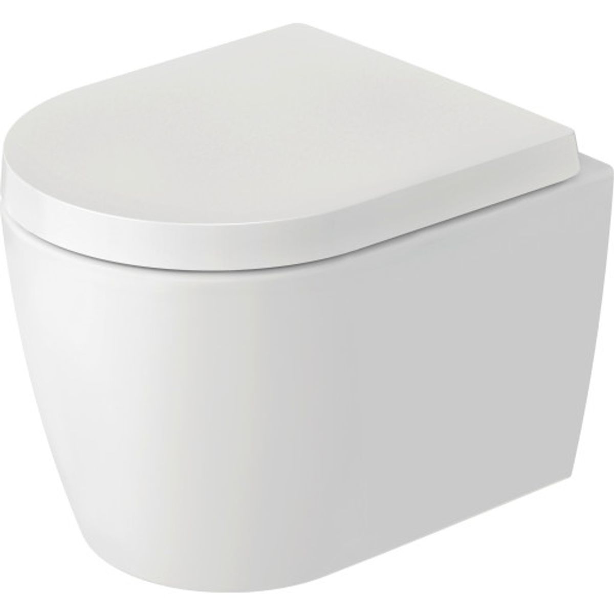 Duravit ME Compact væg-toilet, HygieneGlaze Plus, mat hvid