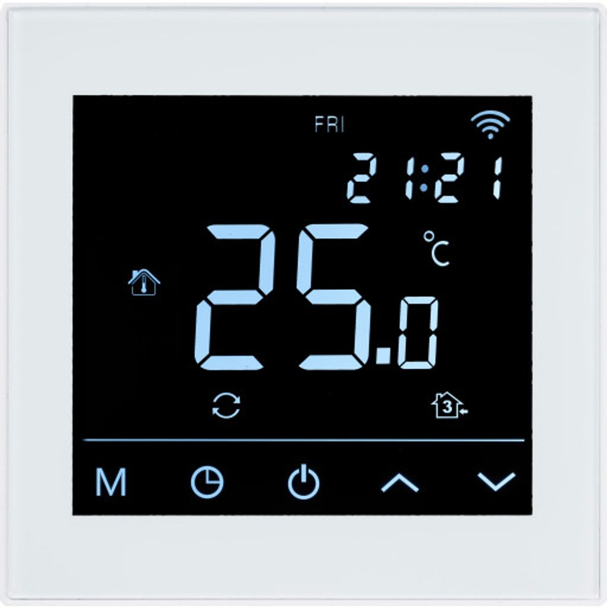 Heatcom HC91 termostat for el gulvvarme, wi-fi, hvid