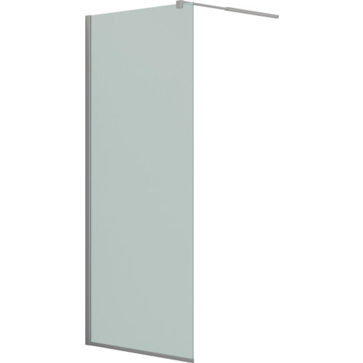 Dansani Match brusevæg, 97 cm, klart glas, satin profil