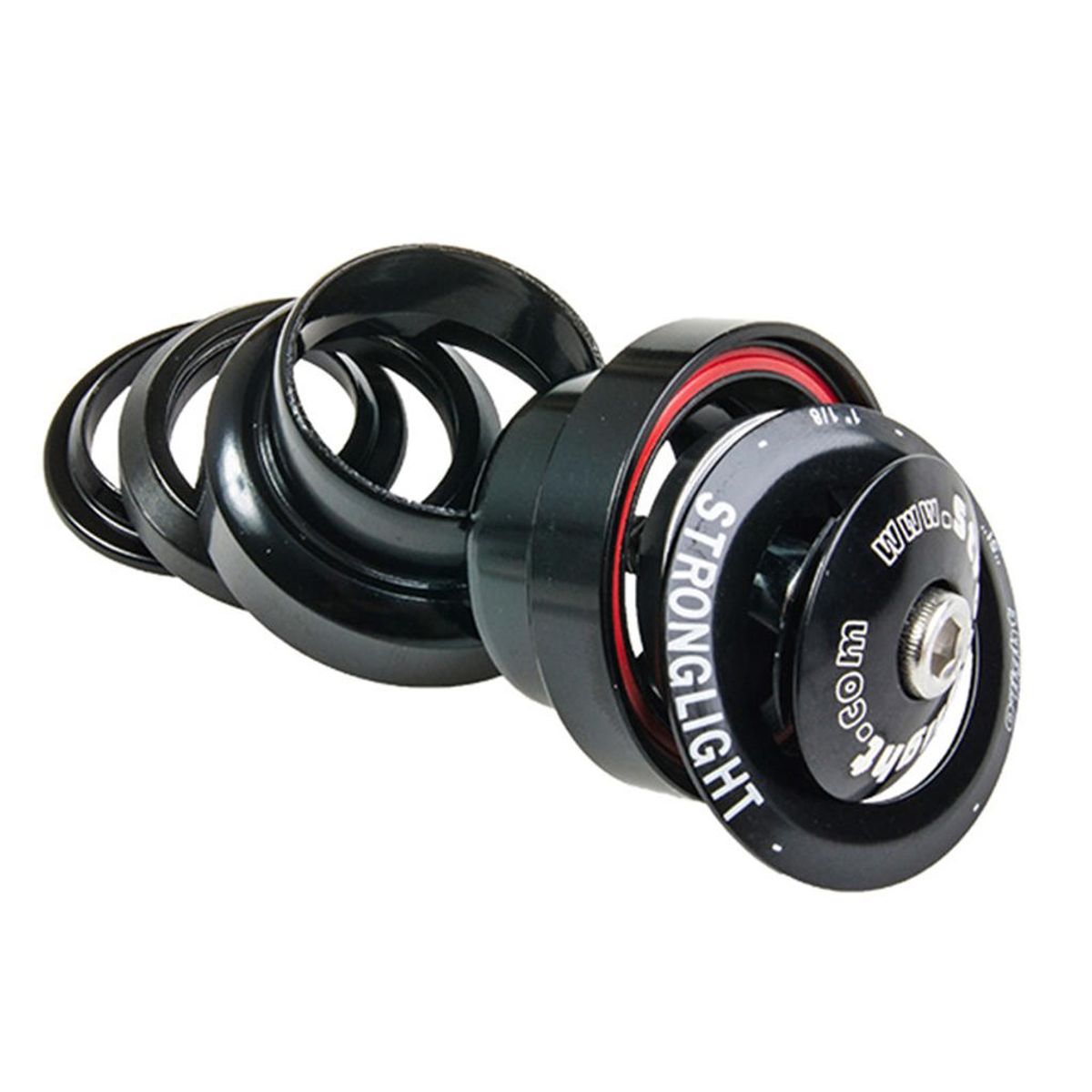 Stronglight O'Light ST Headset - Cups - 1 1/8" - Sort